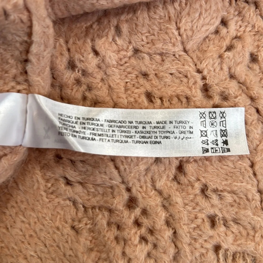 NWT Zara Crochet Knit Sweater Vest Size Small Pink/peach Jewel Buttons - Picture 8 of 9